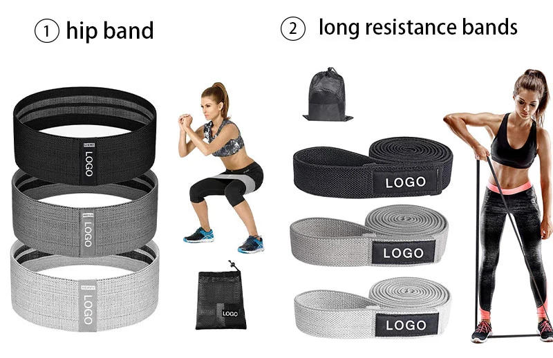 Exercise Resistance Bands for Legs and Butt, Anti-Slip & Roll Booty Bands, Thick Elastic Fabric Workout Fitness Loops Band