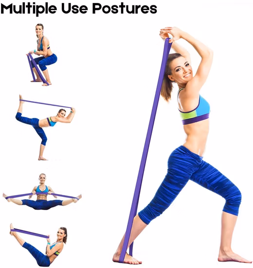 ホームフィットネス、筋力トレーニング、理学療法、天然ラテックスワークアウトバンド用の6個のレジスタンスエクササイズループバンド。