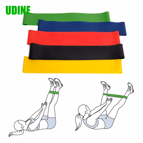 フィット抵抗バンドのロゴホームフィットネス弾性ヒップエクササイズ生地抵抗バンド